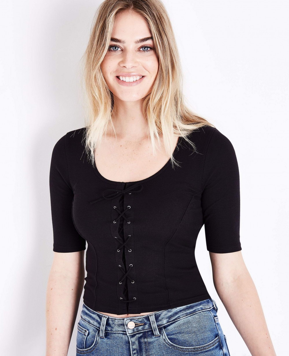 black-ribbed-lace-up-short-sleeve-top-t-shirt-ro-2476-20-_1_